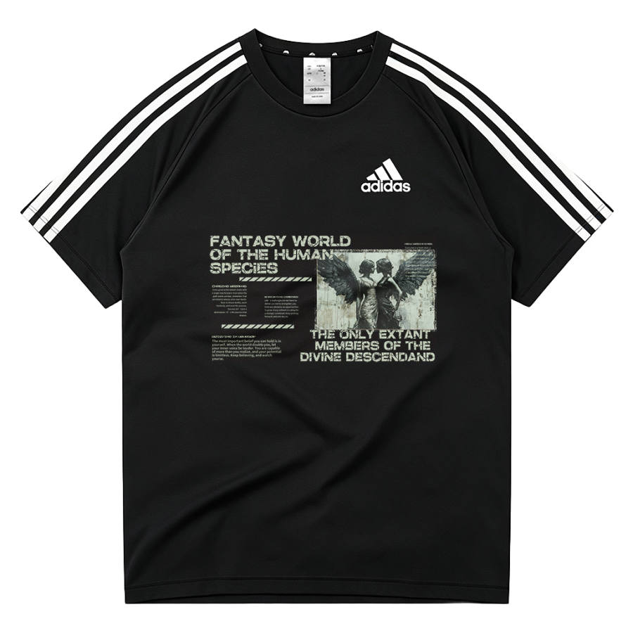 Adidas Adidas Football T Shirts Unisex Black Crew Neck Moderate
