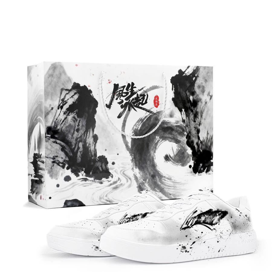 Li-Ning Li Ning Floating Boat Skateboard Shoes Unisex Low Top Black White Gray