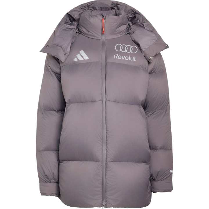 Adidas Adidas TEAM Down Jackets Men's Stratum Gray Hooded Detachable Moderate