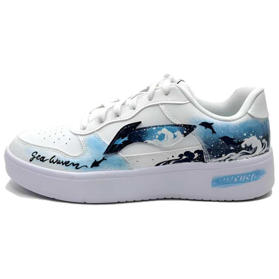 Li-Ning Li Ning Floating Boat Skateboard Shoes Men's Low Top White Blue Black Gradient Colorway