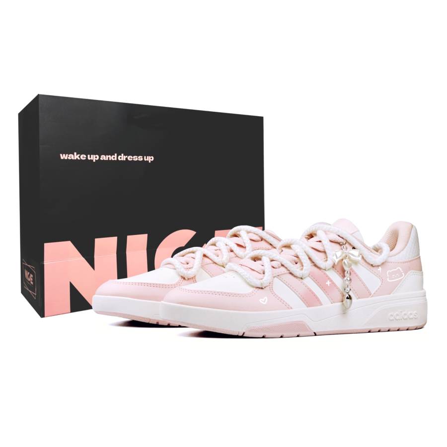 Adidas Adidas COURTBEAT Skateboard Shoes Women's Low Top White/Pink