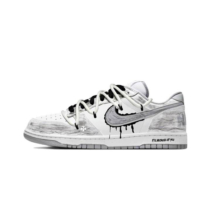 Nike Nike Big Skateboard Shoes Men's Low Top Gray