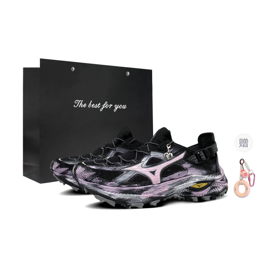 Mizuno RACER TRAIL SE V2 River Trekking Shoes Unisex Black & Pink & Gray Multicolor
