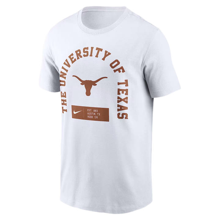 Nike Nike College T Shirts Men's White Crew Neck Moderate