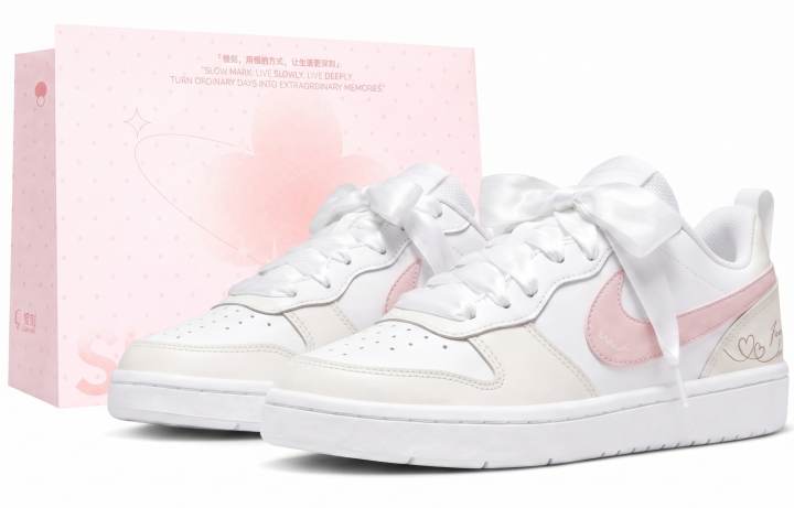 Nike Nike Court Borough Skateboard Shoes Women's Low Top Pink