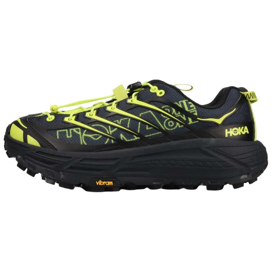HOKA ONE ONE Mafate Three 2 Mountaineering & Hiking Shoes Unisex Low Top Black/Citrus Yellow Classic