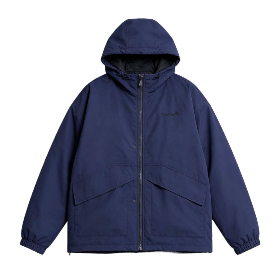Timberland Jackets Men's Marine Blue Hooded Non Detachable Moderate