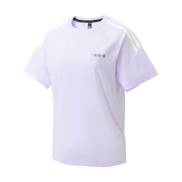 Adidas Adidas T Shirts Women's Light Purple Crew Neck