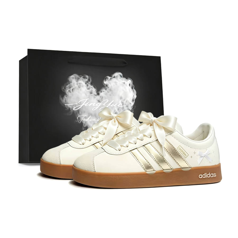 Adidas Adidas VL COURT 2.0 German Army Trainers Women's Low Top Gold, Beige