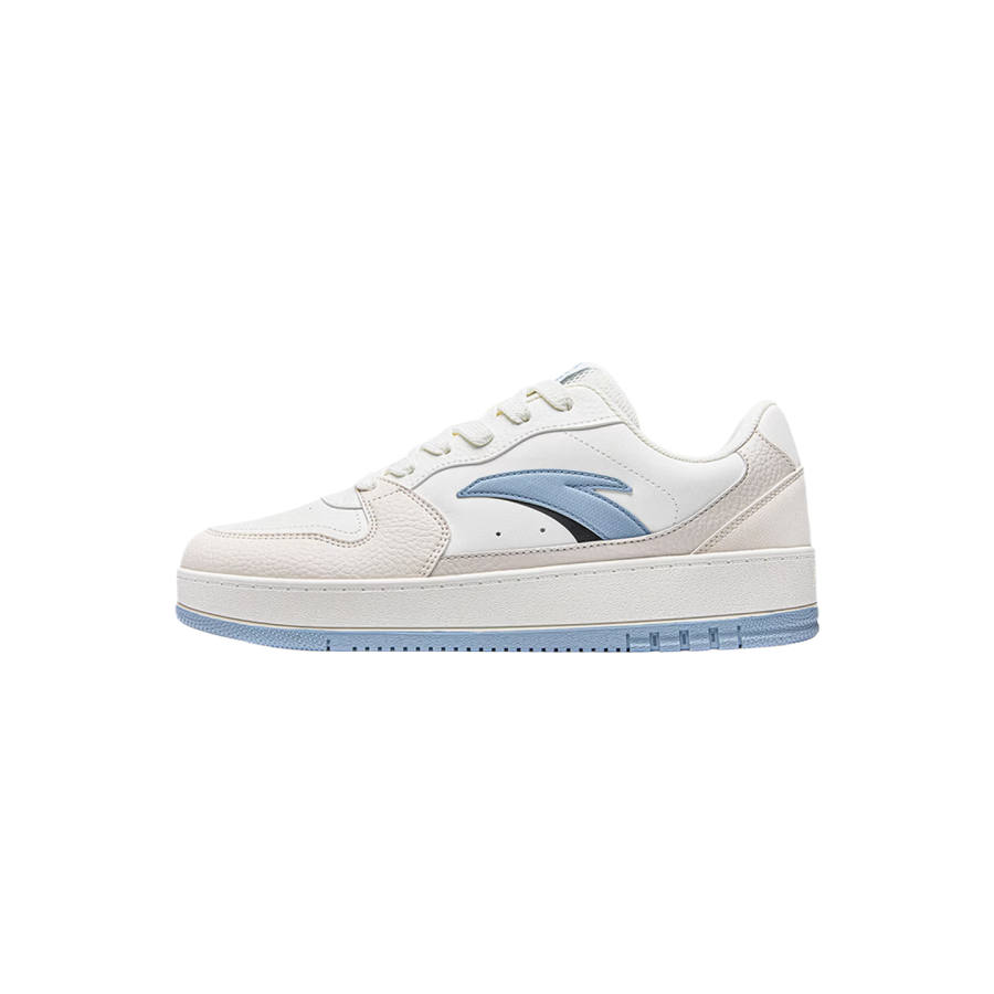 ANTA Life Collection Skateboard Shoes Men's Low Top Ivory White/Dusty Blue/Fish Belly White