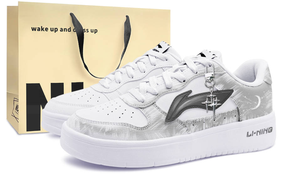 Li-Ning Li Ning Floating Boat Skateboard Shoes Men's Low Top Gray