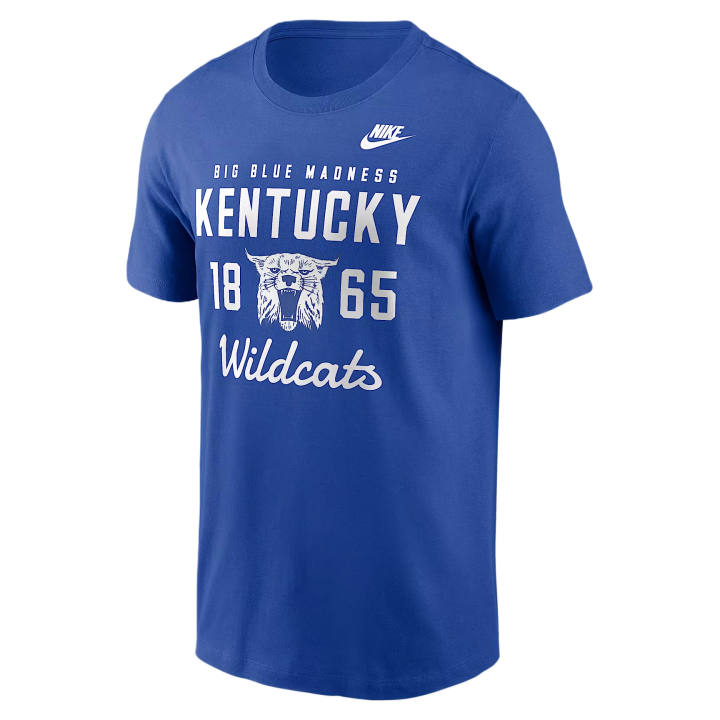 Nike Nike College T Shirts Men's Royal Crew Neck Moderate