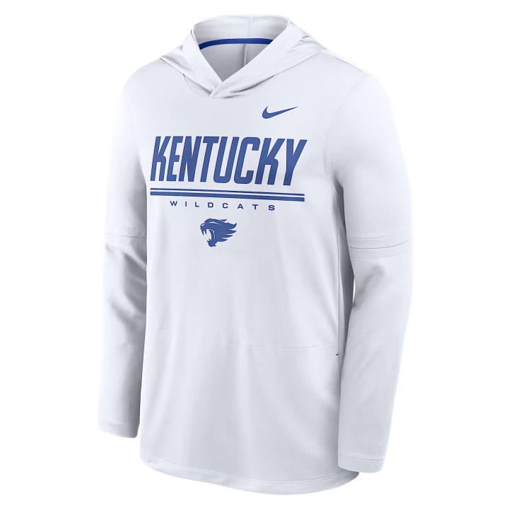 Nike Nike Dri Fit College Sweatshirts Men's White/Royal Blue Hooded Non Detachable Moderate