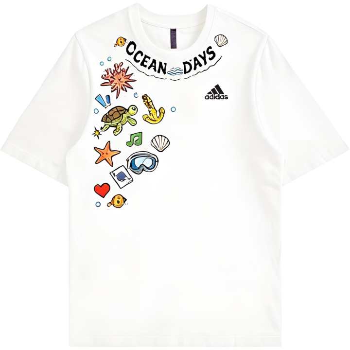 Adidas Adidas MUST HAVES T Shirts Unisex Ecru Crew Neck Thin