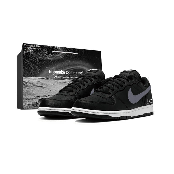 Nike Nike Big Skateboard Shoes Men's Low Top Black White Gray Color Block Patchwork