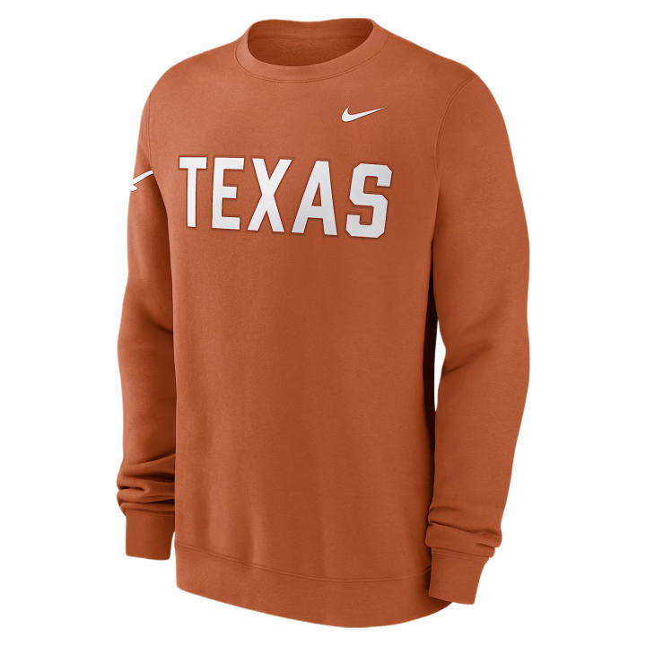 Nike Nike College Sweatshirts Men's Desert Orange Crew Neck Moderate