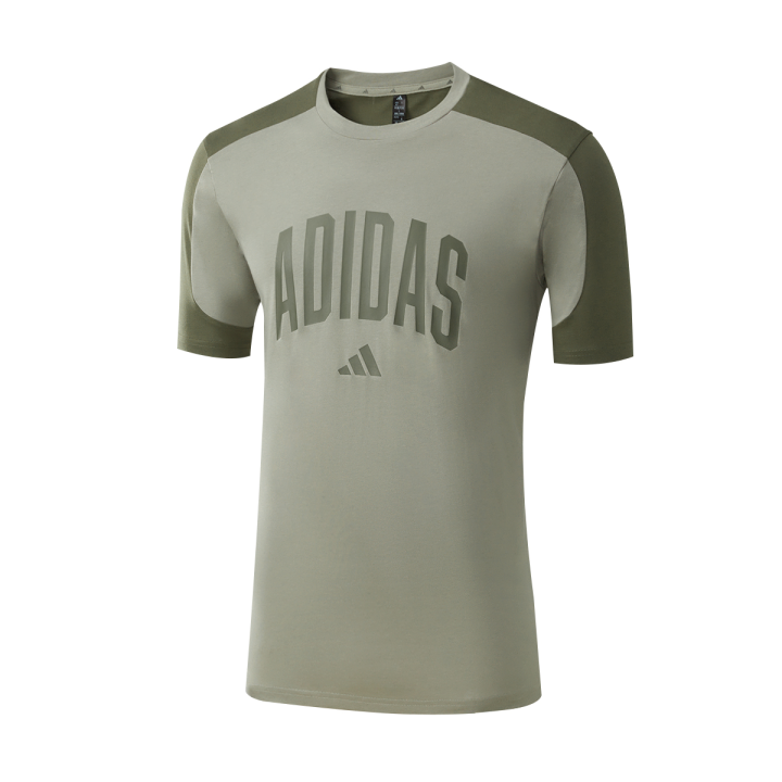 Adidas Adidas T Shirts Men's Olive Green Crew Neck Moderate