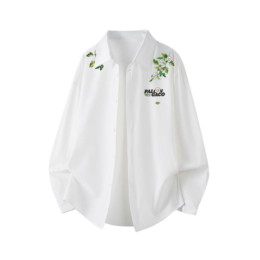 PAL ONGACO Shirts Unisex Lapel Moderate Straight Fit