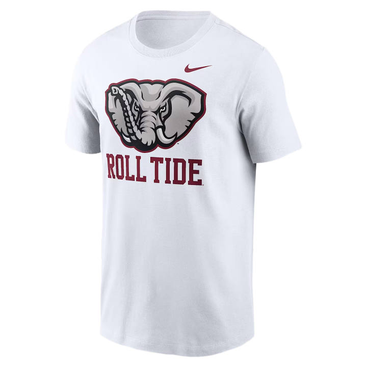 Nike Nike College T Shirts Men's White Crew Neck Moderate