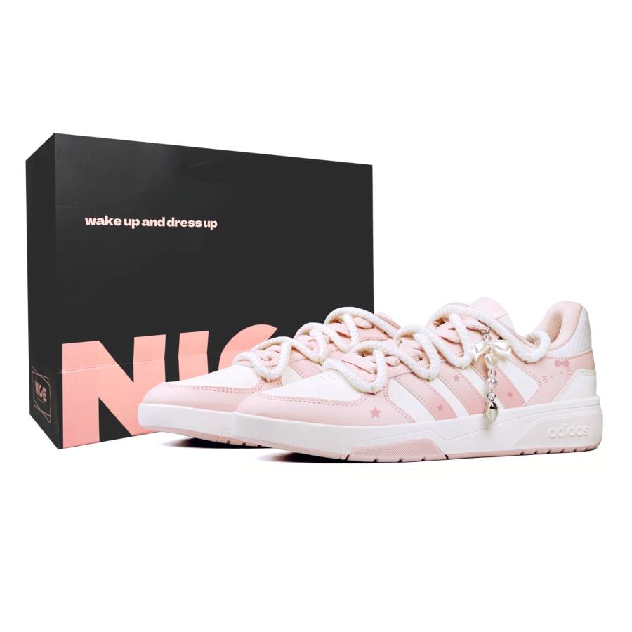 Adidas Adidas COURTBEAT Skateboard Shoes Women's Low Top White/Pink