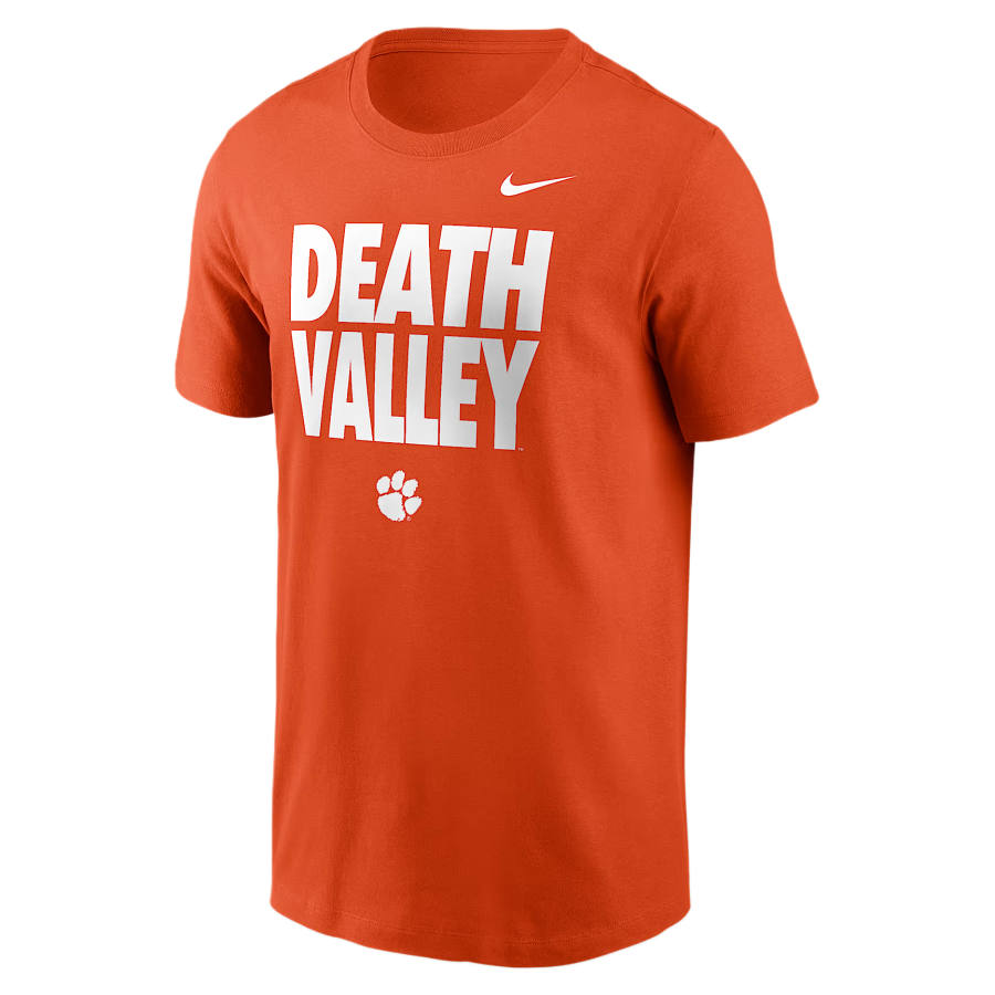 Nike Nike Dri Fit College T Shirts Men's Orange Crew Neck Moderate