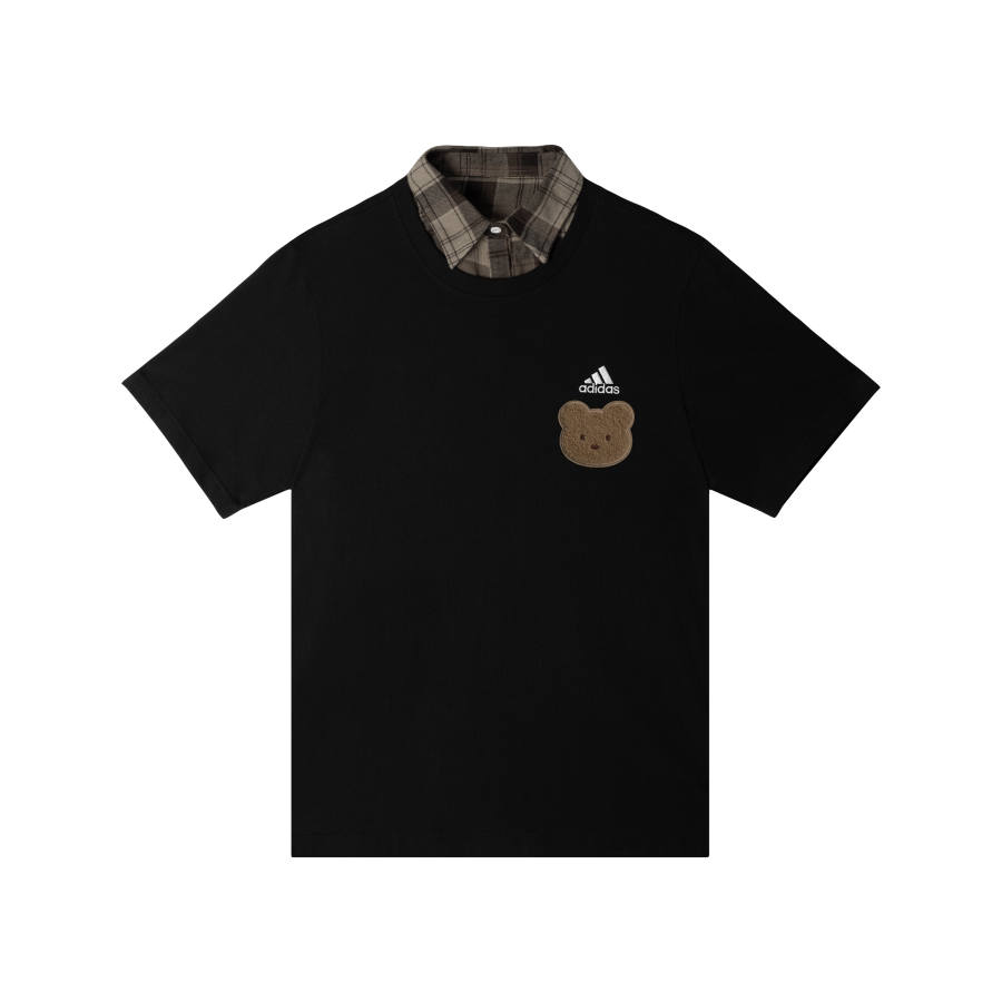 Adidas Adidas MUST HAVES T Shirts Unisex Black Crew Neck Moderate Straight Fit