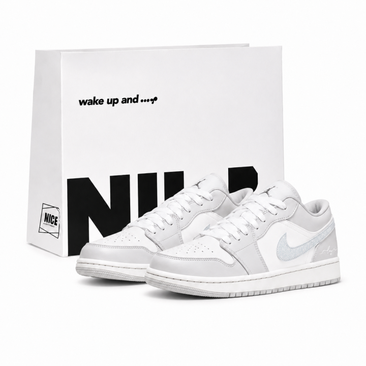 Nike Nike Air Jordan 1 LOW SE Vintage Basketball Shoes Women's Low Top White/Blue