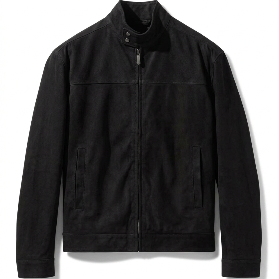 GUCCI Jackets Men's Black Stand Collar Moderate Other