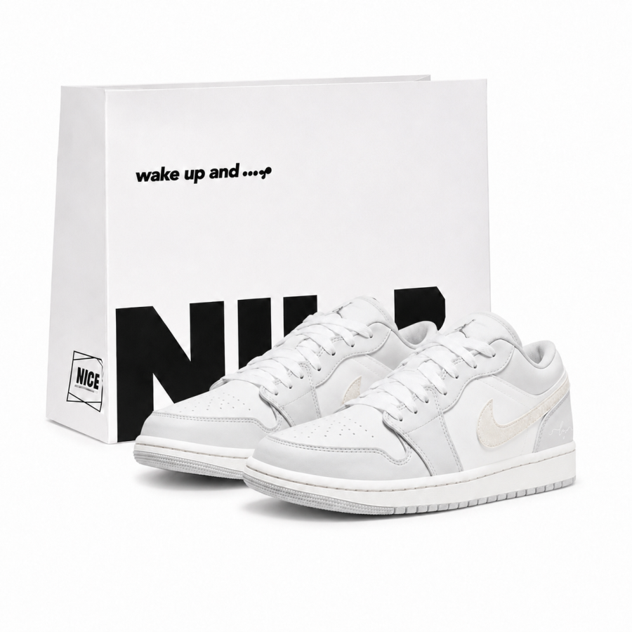 Nike Nike Air Jordan 1 LOW SE Vintage Basketball Shoes Women's Low Top White/Gray