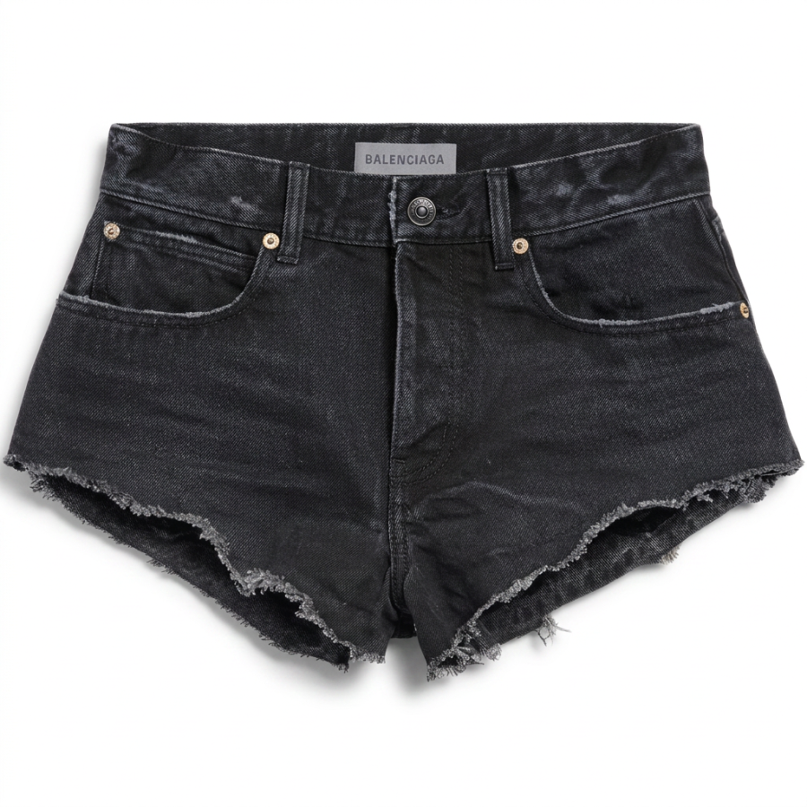 Balenciaga Denim Shorts Women's Black Moderate Other