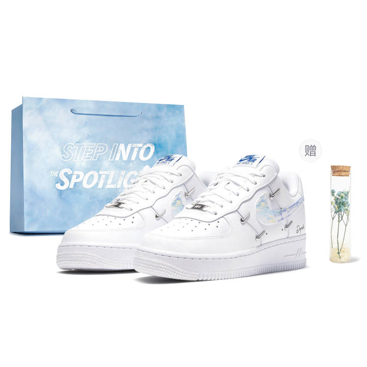 Nike Nike Air Force 1 Skateboard Shoes Unisex Low Top White Blue