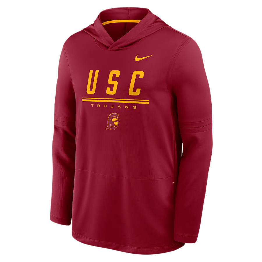 Nike Nike Dri Fit College Sweatshirts Men's Team Dark Red/University Gold Hooded Non Detachable Moderate