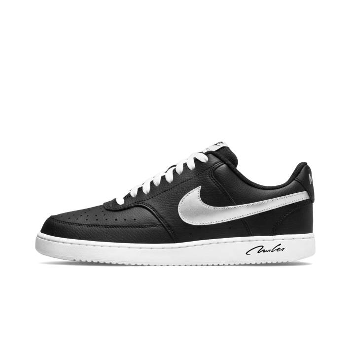 Nike Nike Court Vision 1 Skateboard Shoes Unisex Low Top Black Silver White
