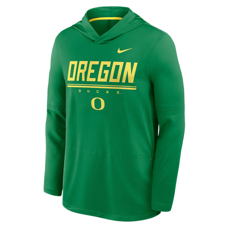 Nike Nike Dri Fit College Sweatshirts Men's Apple Green/Yellow Background Hooded Non Detachable Moderate