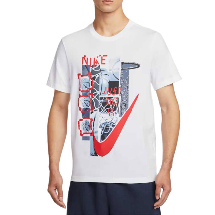 Nike Nike Club T Shirts Men's White Crew Neck Moderate