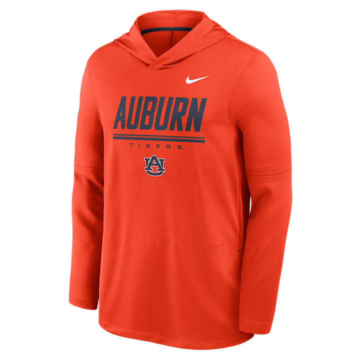 Nike Nike Dri Fit College Sweatshirts Men's Orange Team Uniform/Marine Blue Hooded Non Detachable Moderate