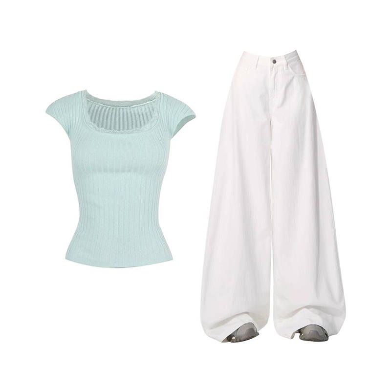 MARIE·COCO Casual Suits Women's V Neck Moderate