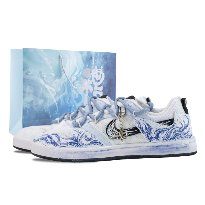 Nike Nike SB Alleyoop Skateboard Shoes Men's Low Top White/Blue