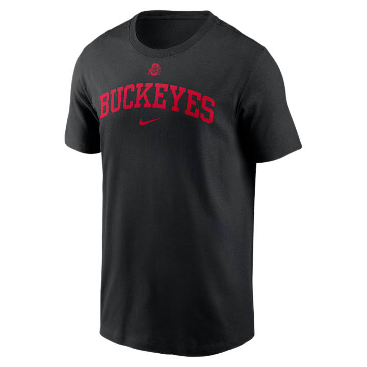 Nike Nike College T Shirts Men's Black Crew Neck Moderate