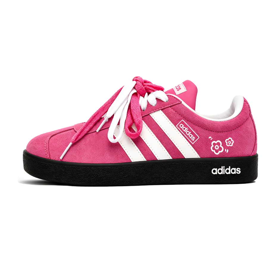 Adidas Adidas VL COURT 2.0 Skateboard Shoes Women's Low Top Pink, White