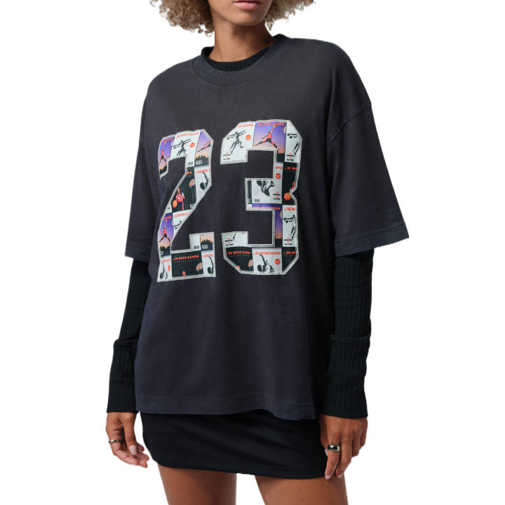 Jordan Jordan 23 T Shirts Women's Off Noir Crew Neck