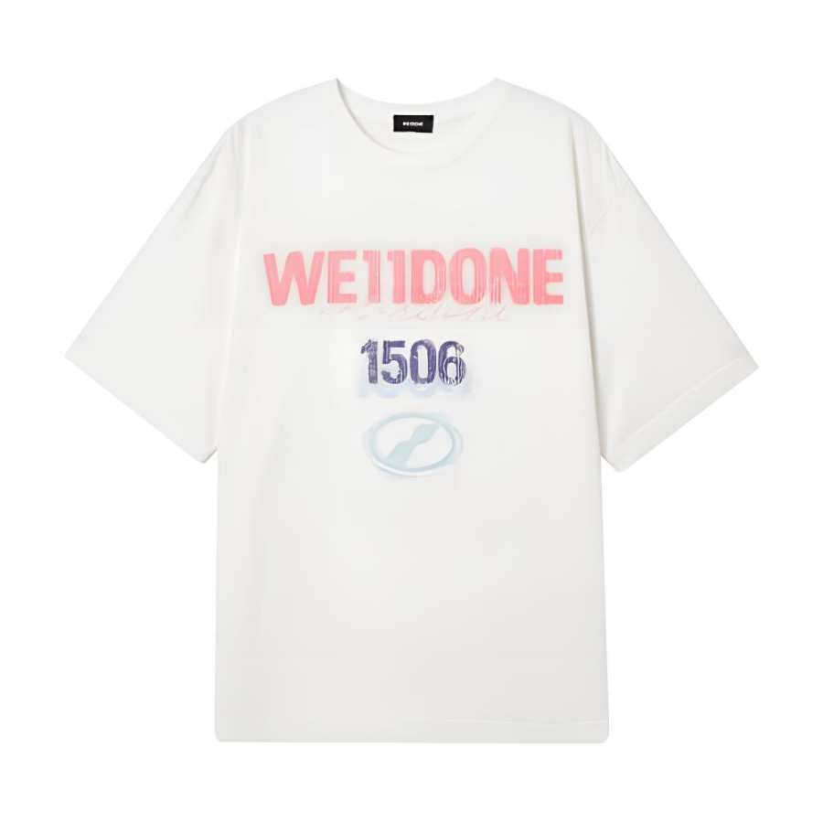 WE11DONE T Shirts Women's White Crew Neck Moderate