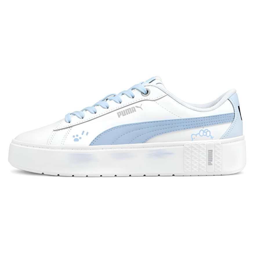 PUMA Smash Platform L Skateboard Shoes Women's Low Top White