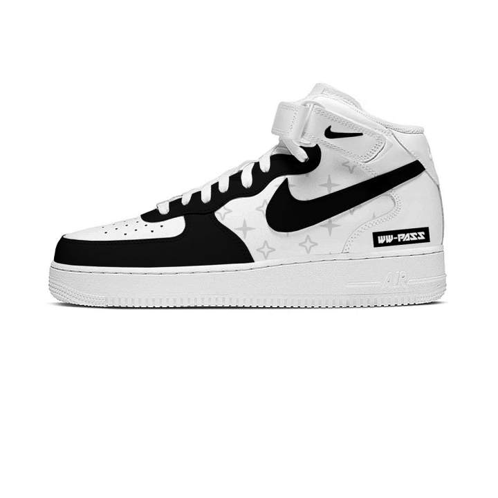 Nike Nike Air Force 1 Skateboard Shoes Men's Mid Top Black