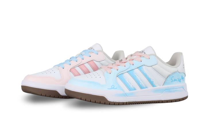 Adidas Adidas ENTRAP Skateboard Shoes Unisex Low Top White/Light Blue