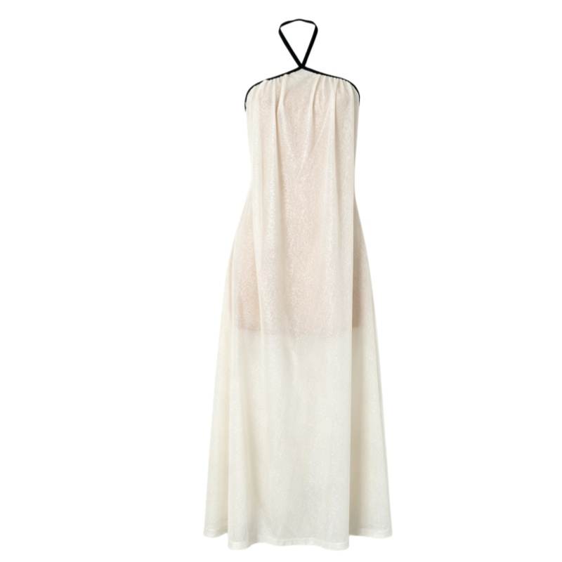 CPAURA Slip Dresses Women's White Moderate Long Skirt Other