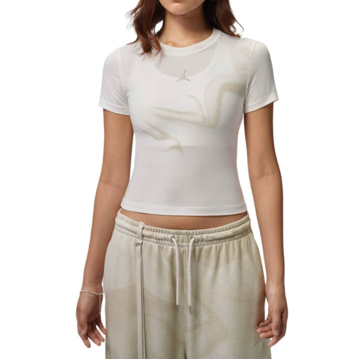 Jordan Jordan T Shirts Women's Sail White Crew Neck