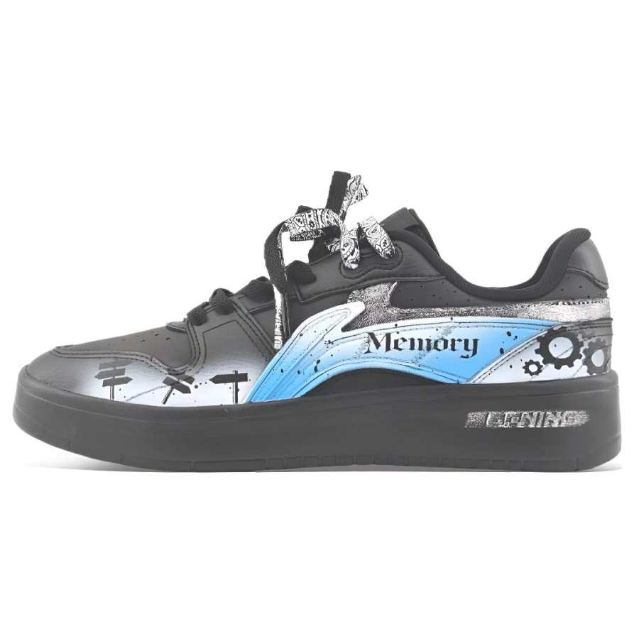 Li-Ning Li Ning Sycee Skateboard Shoes Men's Low Top Black/White/Blue