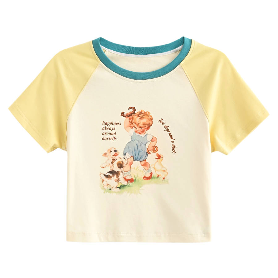 SNBL T Shirts Women's Yellow T Shirt 10A Antibacterial Crew Neck Moderate