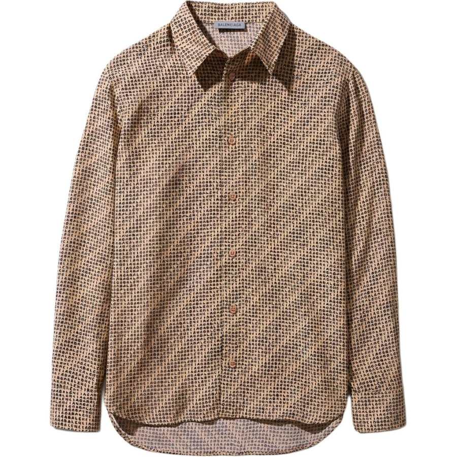 Balenciaga Shirts Women's Beige Lapel Moderate